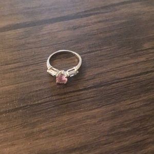 Pink gem ring size 8
